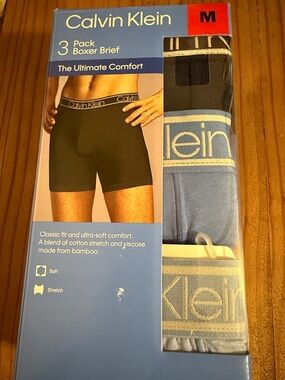 Calvin Klein 3 Pack Boxer Brief, size M NWT